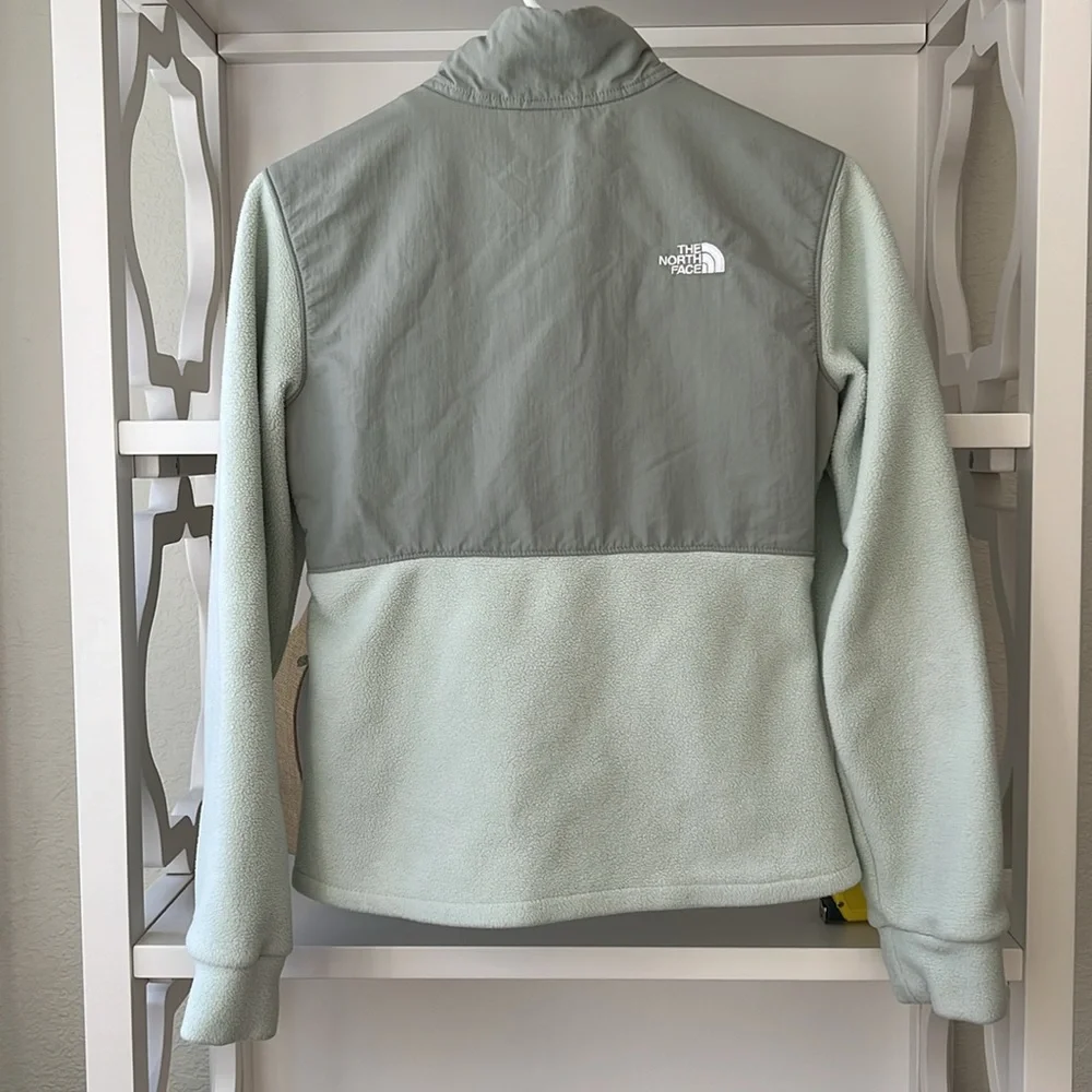 The North Face Denali Women’s Fleece Full Zip Jacket Coat Minty Green Size M - Picture 2 of 10
